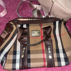 Burberry Multicolor Plaid Shoulder Bag